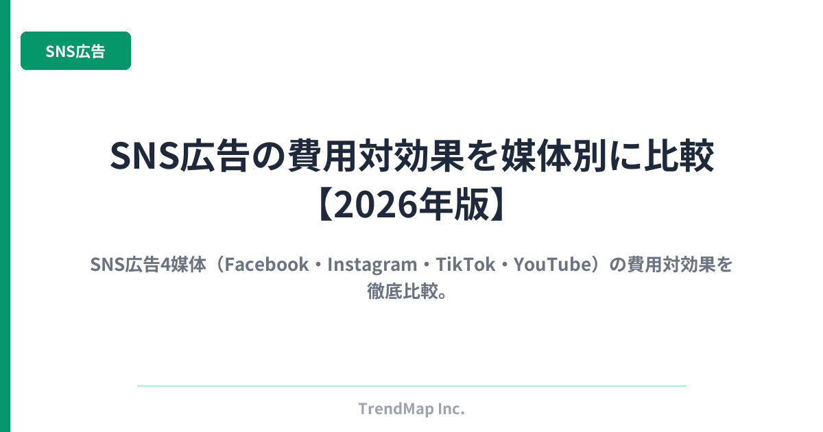 SNS広告の費用対効果を媒体別に比較【2026年版】